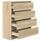 vidaXL Sideboard Sonoma Oak 80x35x99 cm Κατασκευασμένο ξύλο