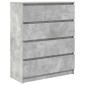 vidaXL Sideboard Μπετόν Γκρι 80x35x99 cm Κατασκευασμένο ξύλο