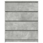 vidaXL Sideboard Μπετόν Γκρι 80x35x99 cm Κατασκευασμένο ξύλο