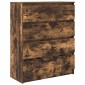 vidaXL Sideboard Καπνιστή δρυς 80x35x99 cm Κατασκευασμένο ξύλο