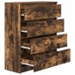 vidaXL Sideboard Καπνιστή δρυς 80x35x99 cm Κατασκευασμένο ξύλο