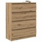 vidaXL Sideboard Artisan Oak 80x35x99 cm Κατασκευασμένο ξύλο