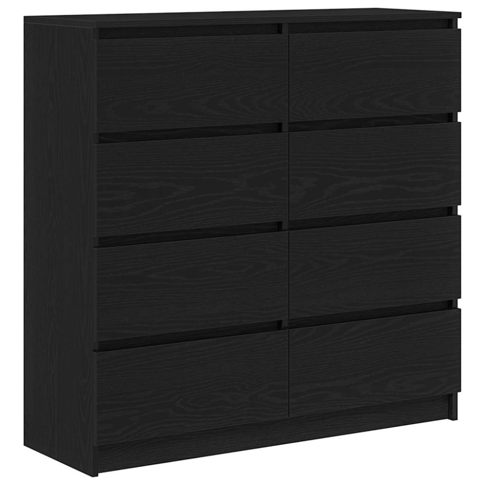 vidaXL Ντουλάπι Μαύρη βελανιδιά 100x35x99 εκ. Κατασκευασμένο ξύλο