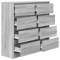 vidaXL Ντουλάπι Γκρι Sonoma 100x35x99 cm Ξύλινο μηχανουργικό ξύλο