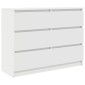 vidaXL Sideboard Λευκό 100x35x76 cm Κατασκευασμένο ξύλο