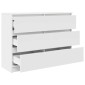 vidaXL Sideboard Λευκό 100x35x76 cm Κατασκευασμένο ξύλο