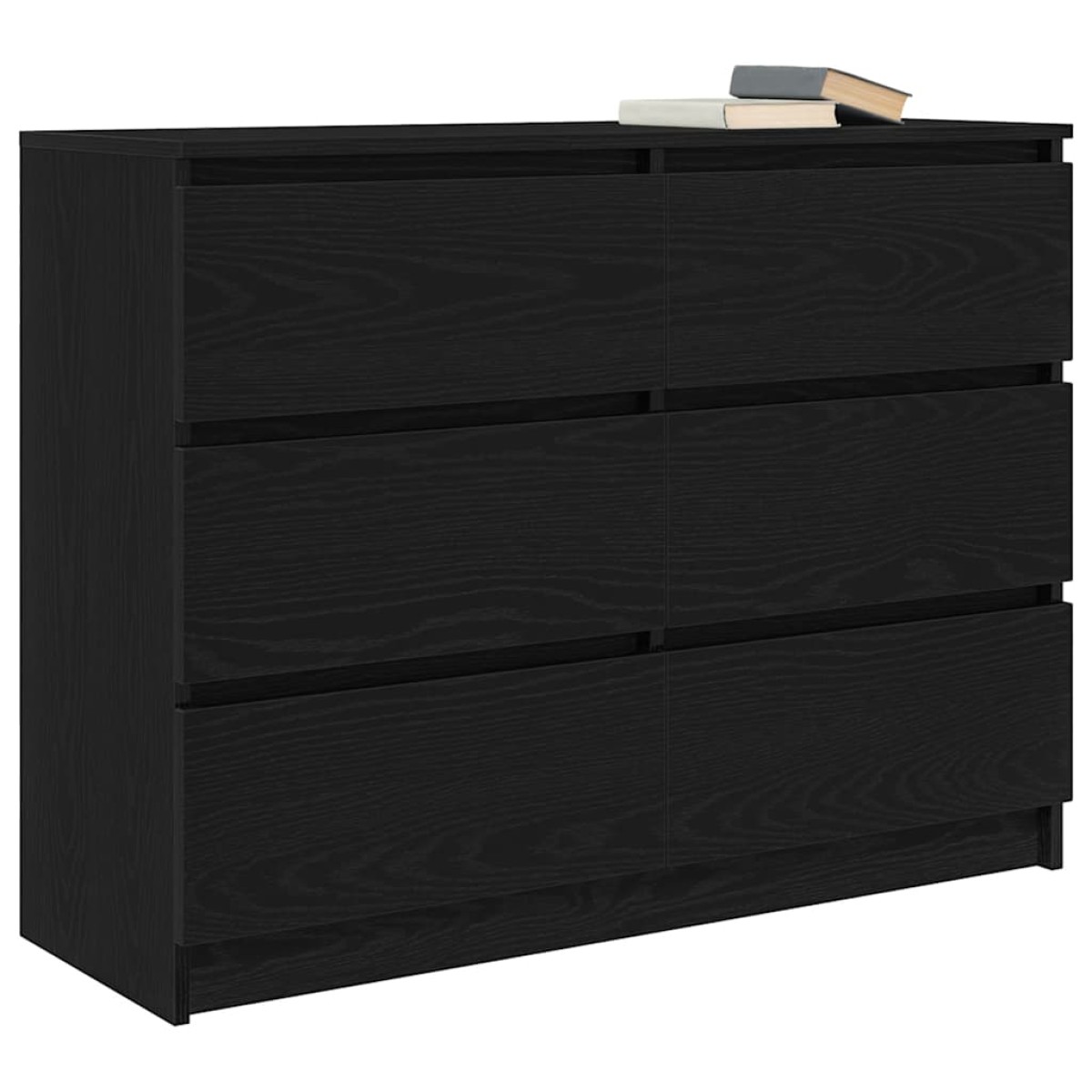vidaXL Sideboard Μαύρη βελανιδιά 100x35x76 cm Κατασκευασμένο ξύλο