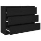 vidaXL Sideboard Μαύρη βελανιδιά 100x35x76 cm Κατασκευασμένο ξύλο