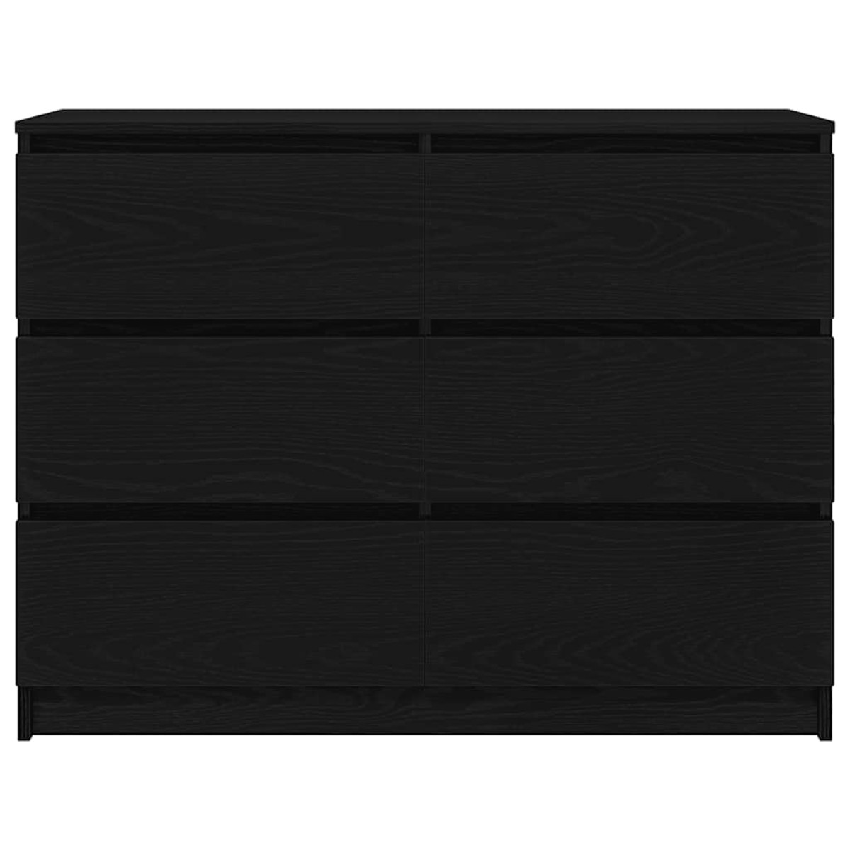 vidaXL Sideboard Μαύρη βελανιδιά 100x35x76 cm Κατασκευασμένο ξύλο