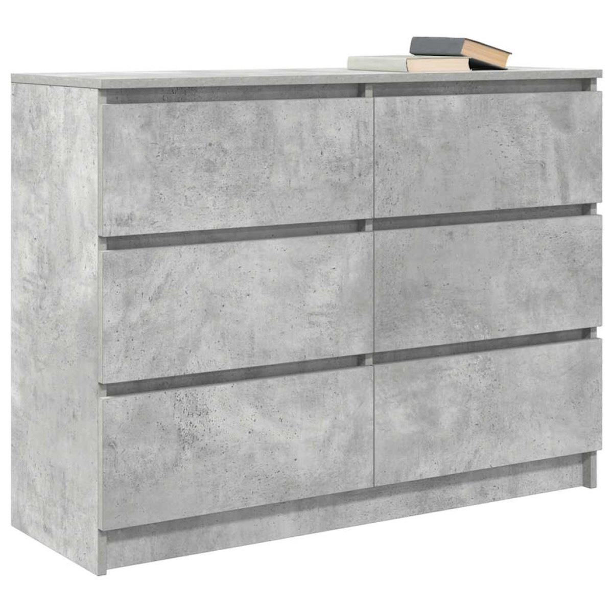 vidaXL Sideboard Μπετόν Γκρι 100x35x76 cm Κατασκευασμένο ξύλο