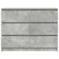 vidaXL Sideboard Μπετόν Γκρι 100x35x76 cm Κατασκευασμένο ξύλο