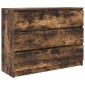 vidaXL Sideboard Καπνιστή δρυς 100x35x76 cm Κατασκευασμένο ξύλο