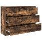 vidaXL Sideboard Καπνιστή δρυς 100x35x76 cm Κατασκευασμένο ξύλο