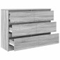 vidaXL Sideboard Γκρι Sonoma 100x35x76 cm Ξύλινο μηχανουργικό ξύλο