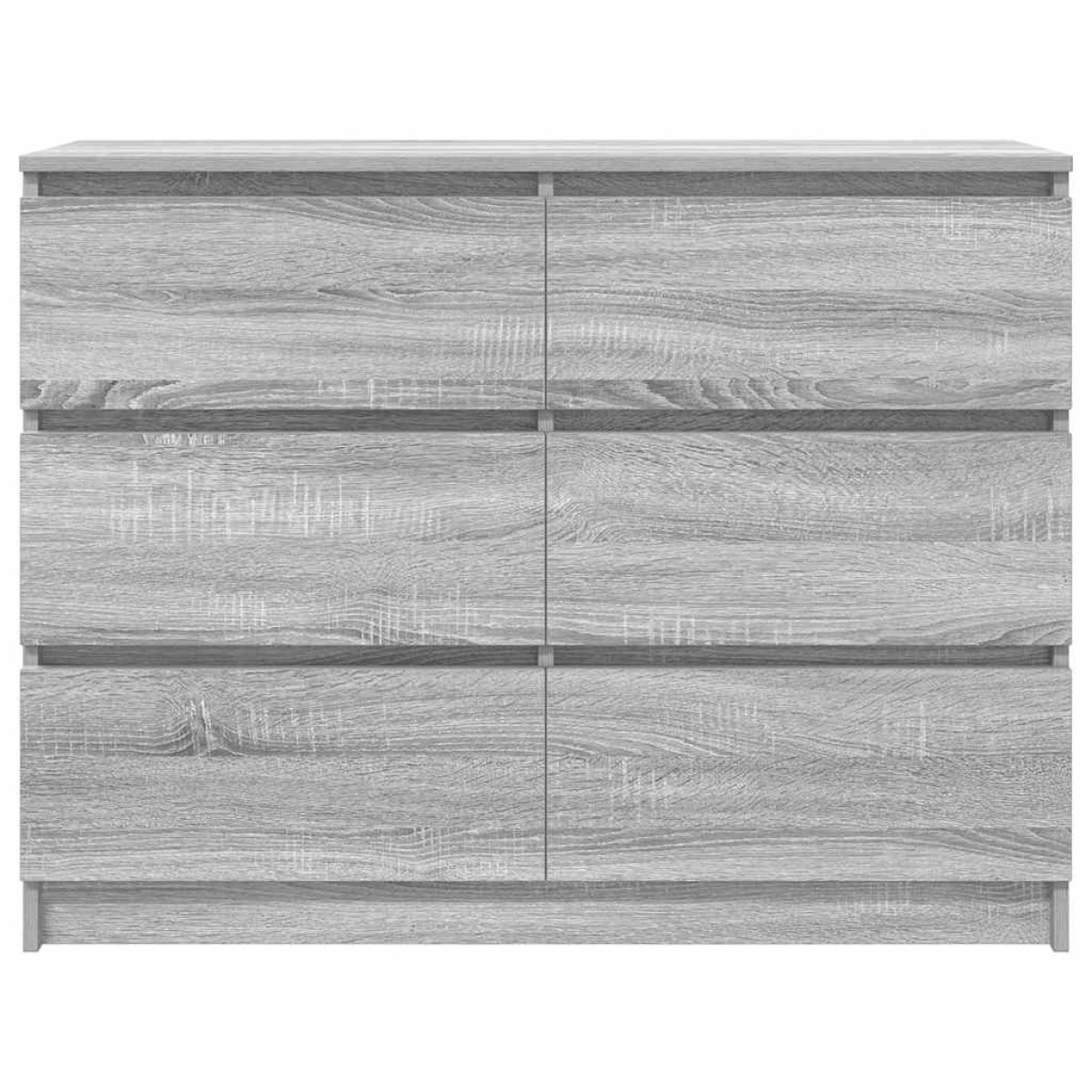 vidaXL Sideboard Γκρι Sonoma 100x35x76 cm Ξύλινο μηχανουργικό ξύλο