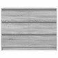 vidaXL Sideboard Γκρι Sonoma 100x35x76 cm Ξύλινο μηχανουργικό ξύλο