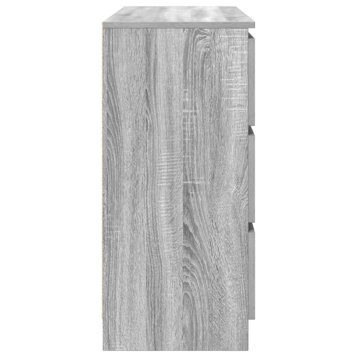 vidaXL Sideboard Γκρι Sonoma 100x35x76 cm Ξύλινο μηχανουργικό ξύλο
