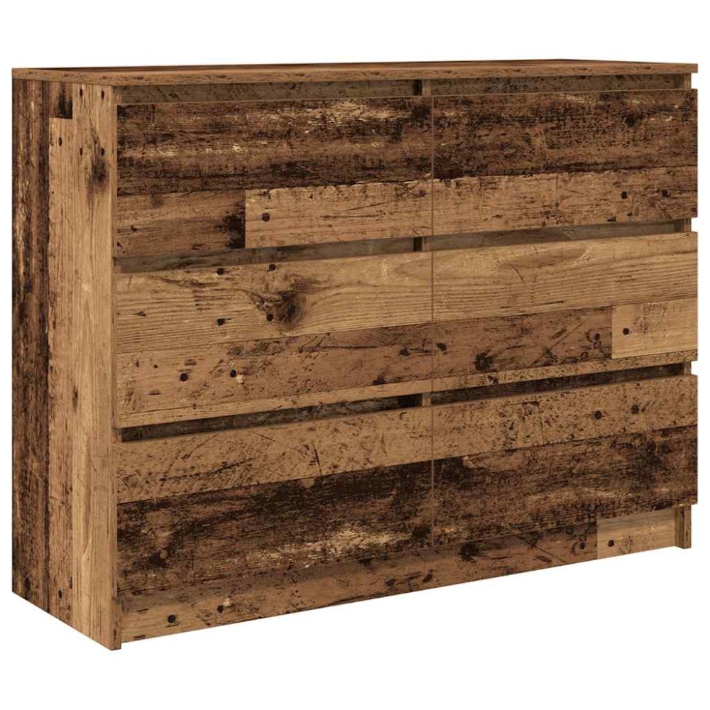 vidaXL Sideboard Παλιό ξύλο 100x35x76 cm Ξύλο μηχανής