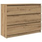 vidaXL Sideboard Artisan Oak 100x35x76 cm Κατασκευασμένο ξύλο