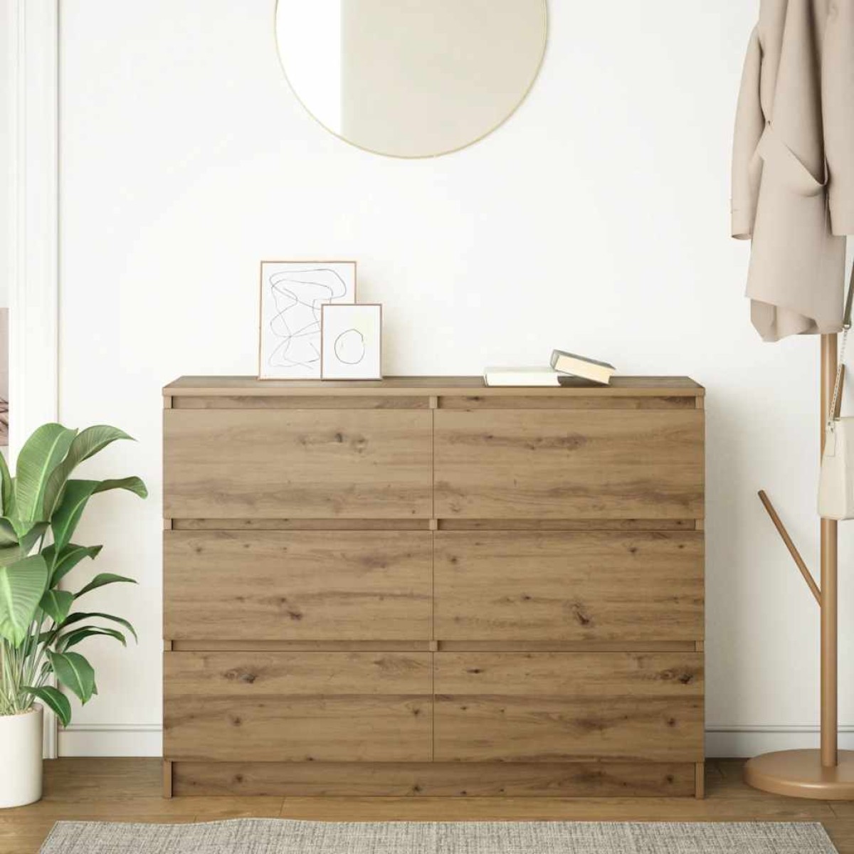 vidaXL Sideboard Artisan Oak 100x35x76 cm Κατασκευασμένο ξύλο