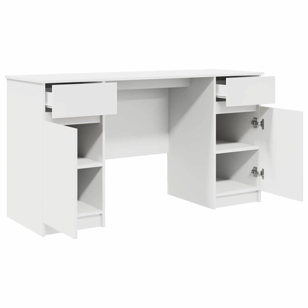 vidaXL Γραφείο Λευκό Επεξεργασμένο ξύλο 140 x 49 x 76 εκ.