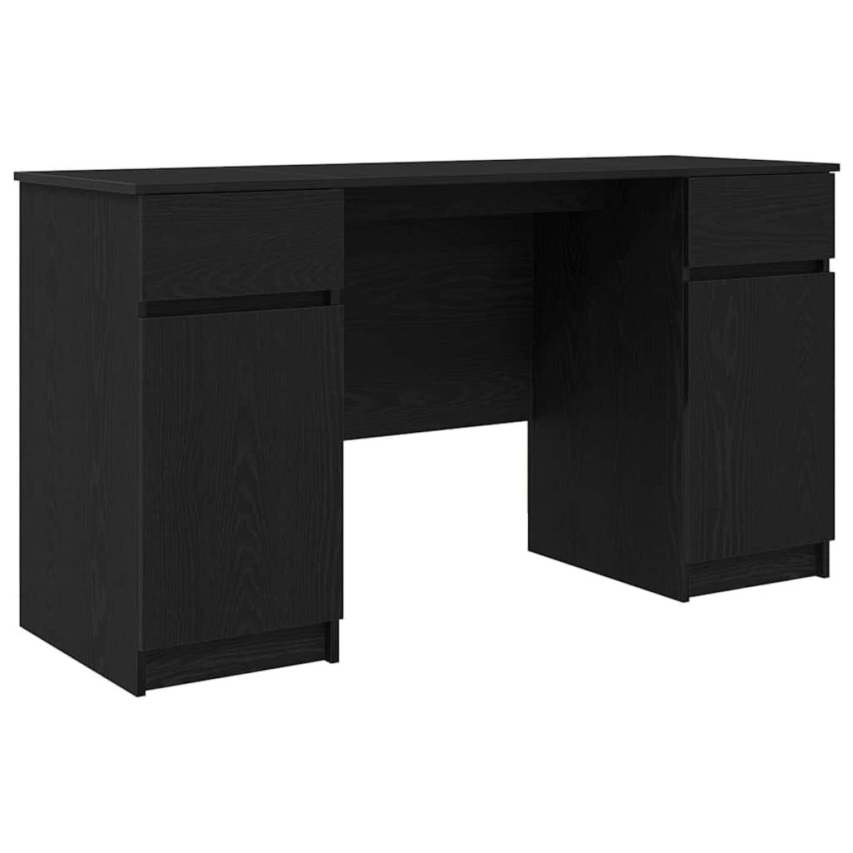 vidaXL Γραφείο Μαύρη δρυς Επεξεργασμένο ξύλο 140 x 49 x 76 εκ.