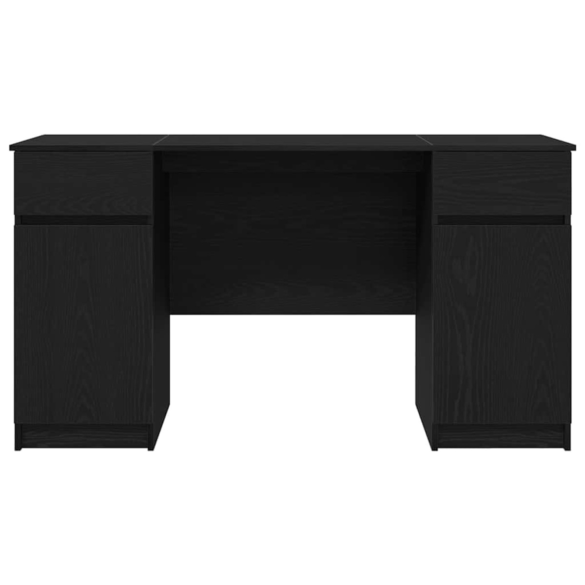 vidaXL Γραφείο Μαύρη δρυς Επεξεργασμένο ξύλο 140 x 49 x 76 εκ.