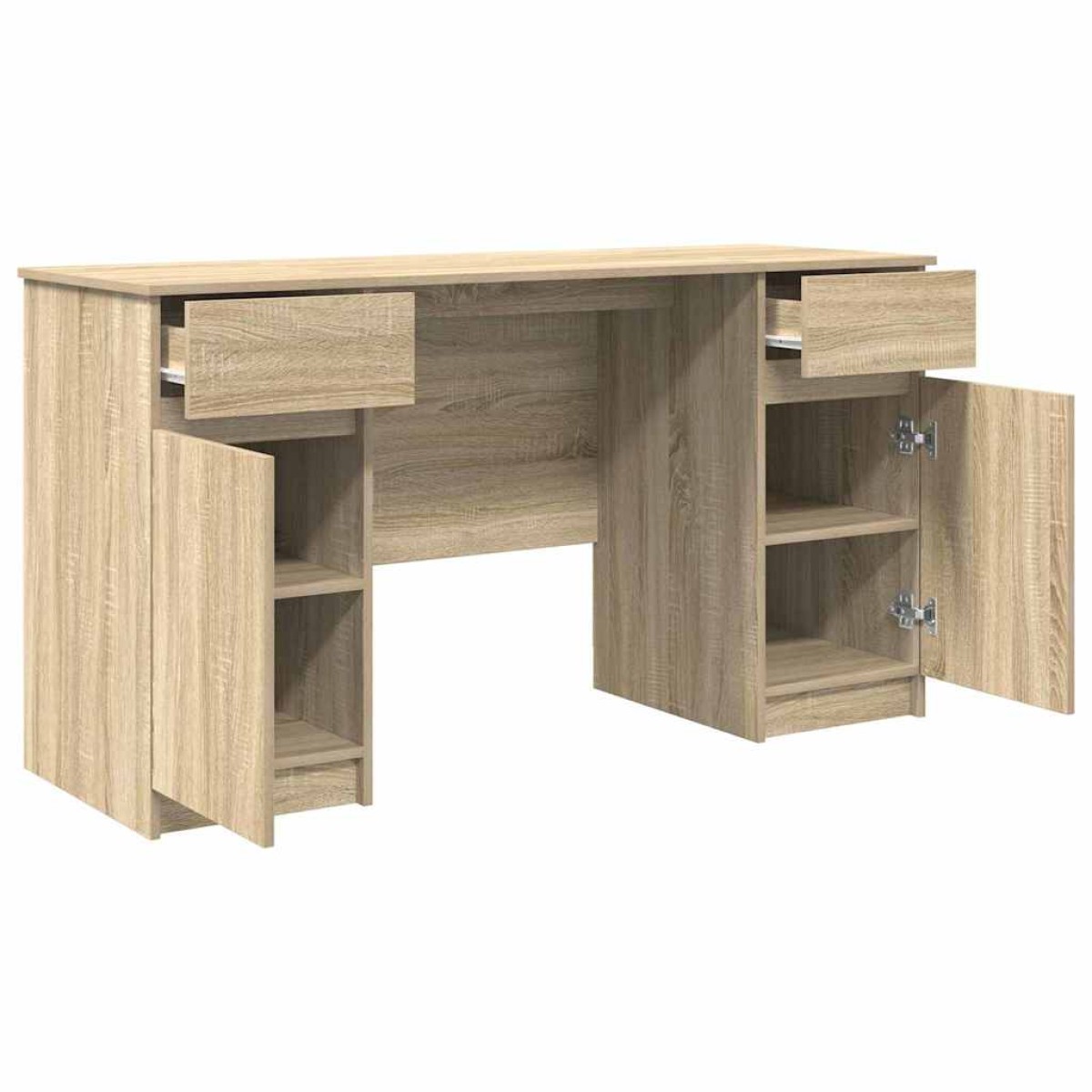 vidaXL Γραφείο Sonoma Δρυς Επεξεργασμένο ξύλο 140 x 49 x 76 εκ.