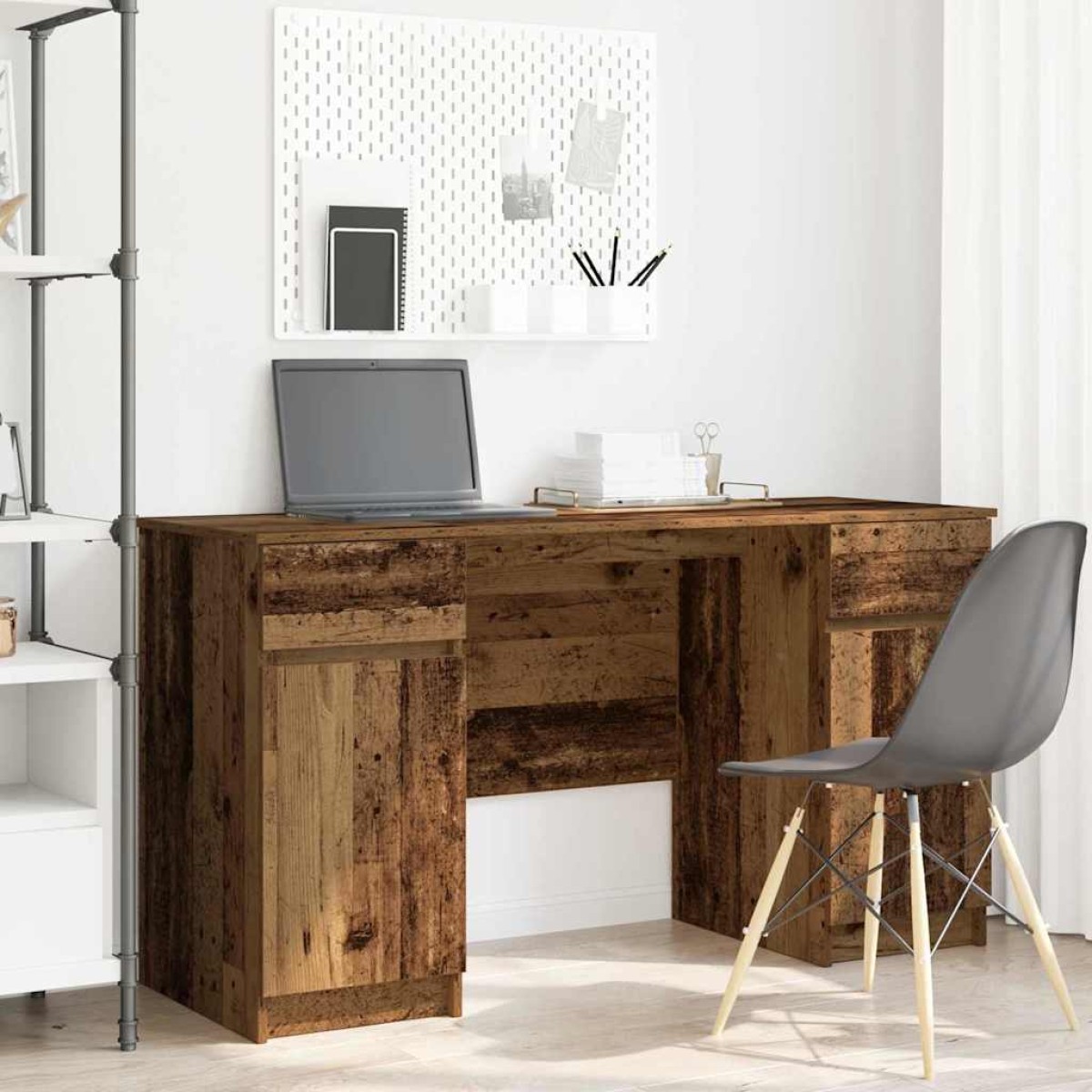 vidaXL Γραφείο Παλαιό ξύλο Επεξεργασμένο ξύλο 140 x 49 x 76 εκ.