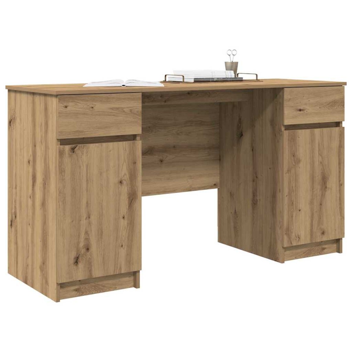vidaXL Γραφείο artisan δρυς Επεξεργασμένο ξύλο 140 x 49 x 76 εκ.