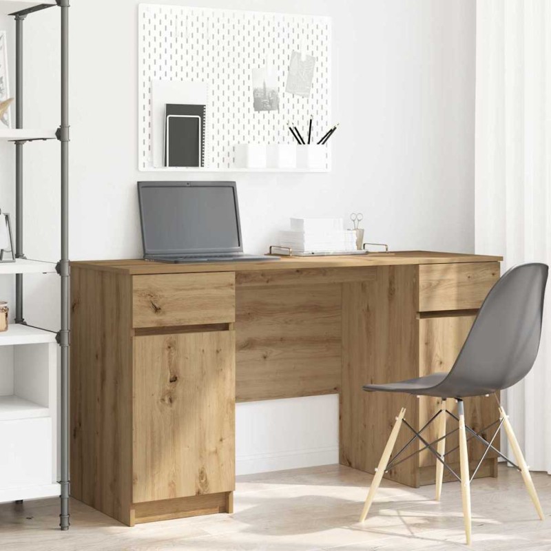 vidaXL Γραφείο artisan δρυς Επεξεργασμένο ξύλο 140 x 49 x 76 εκ.