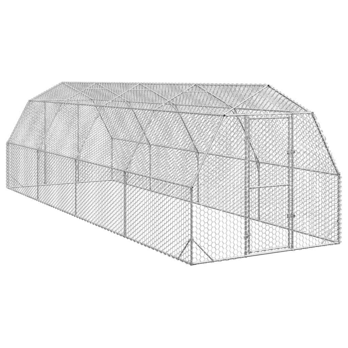 vidaXL Τρέξιμο για κοτόπουλα 2,5x8x2,25 μ. από Γαλβ. Χάλυβα