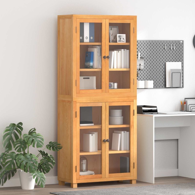 vidaXL Σετ Αποθηκευτικών Επίπλων 2 τμχ. Φυσικό 80 x 35 x 185 εκ