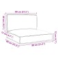 vidaXL Σετ Μαξιλαριών Πάγου Ύφασμα Όξφορντ Taupe 80 x 80 x 52 εκ.