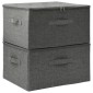 vidaXL Κουτιά Αποθήκευσης 2 τεμ. Ανθρακί 43 x 34 x 23 εκ. Υφασμάτινα