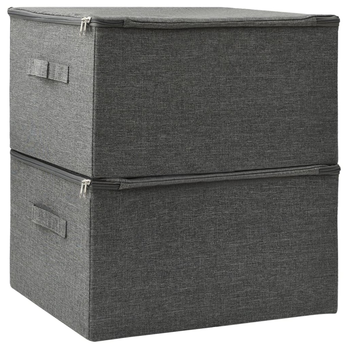 vidaXL Κουτιά Αποθήκευσης 2 τεμ. Ανθρακί 43 x 34 x 23 εκ. Υφασμάτινα