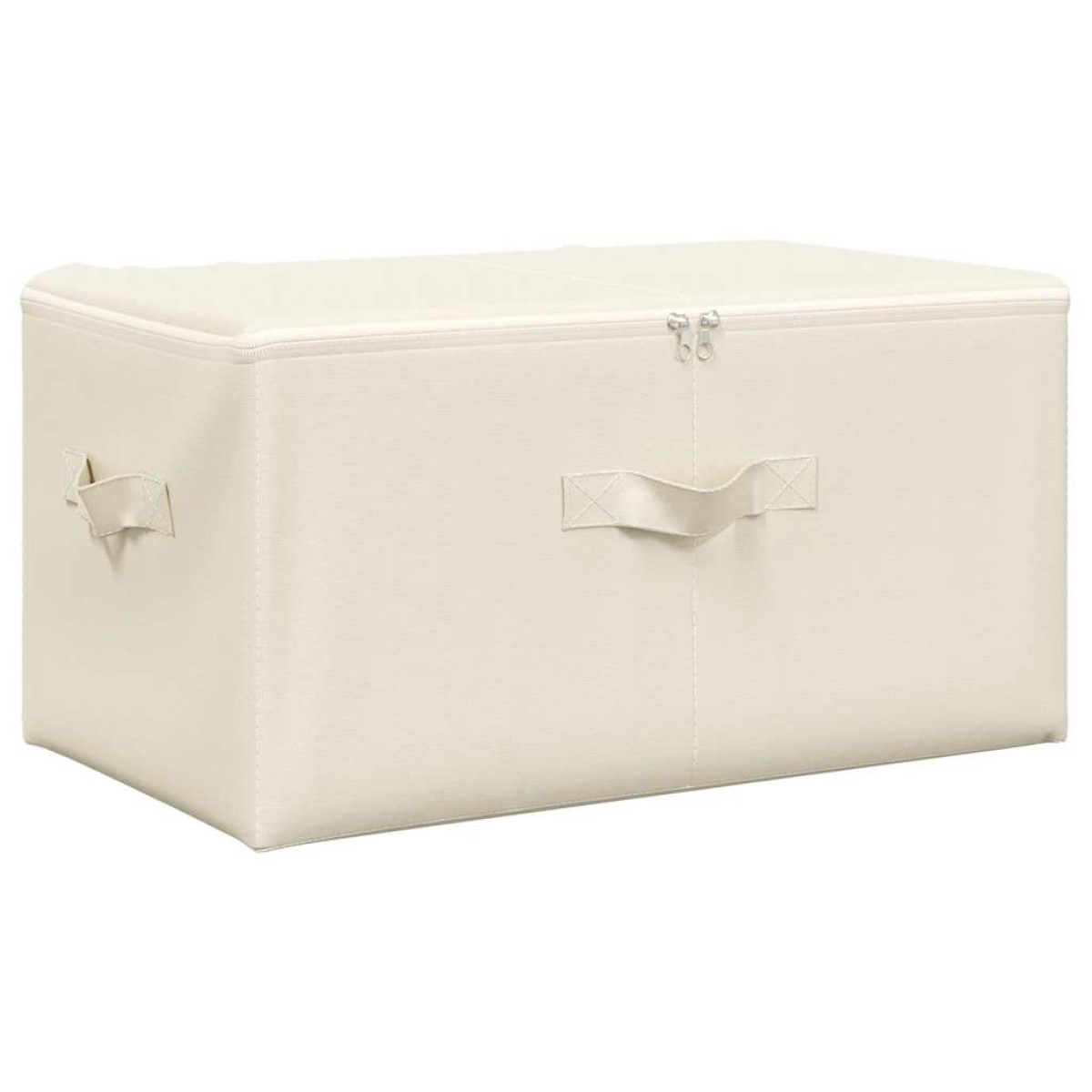 vidaXL Κουτιά Αποθήκευσης 2 τεμ. Κρεμ 43 x 34 x 23 εκ. Υφασμάτινα