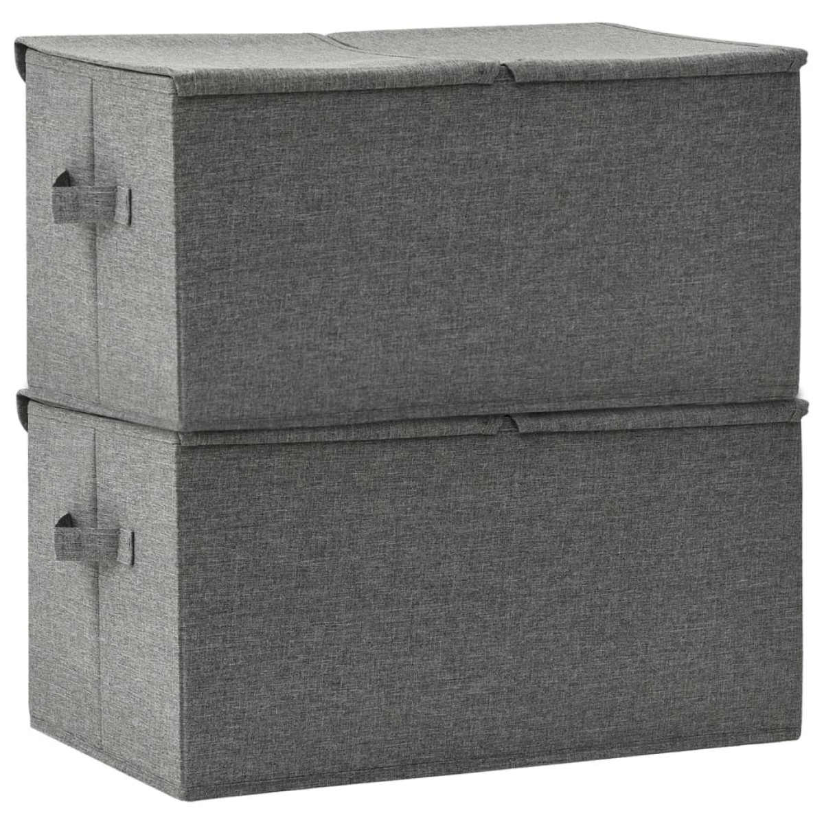 vidaXL Κουτιά Αποθήκευσης 2 τεμ. Ανθρακί 50 x 30 x 25 εκ. Υφασμάτινα