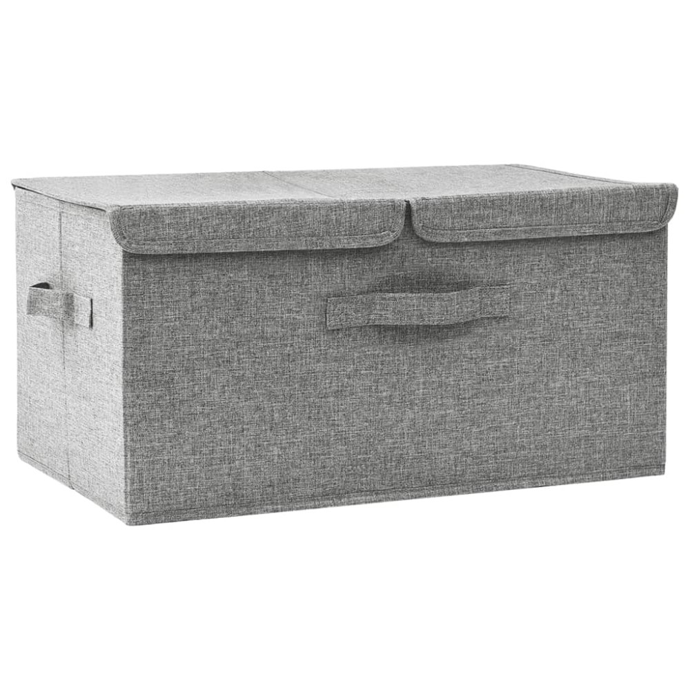vidaXL Κουτί Αποθήκευσης Γκρι 50 x 30 x 25 εκ. Υφασμάτινο