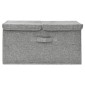 vidaXL Κουτί Αποθήκευσης Γκρι 50 x 30 x 25 εκ. Υφασμάτινο