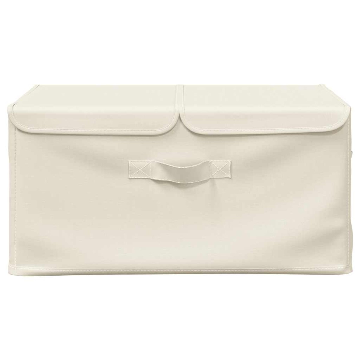 vidaXL Κουτί Αποθήκευσης Κρεμ 50 x 30 x 25 εκ. Υφασμάτινο