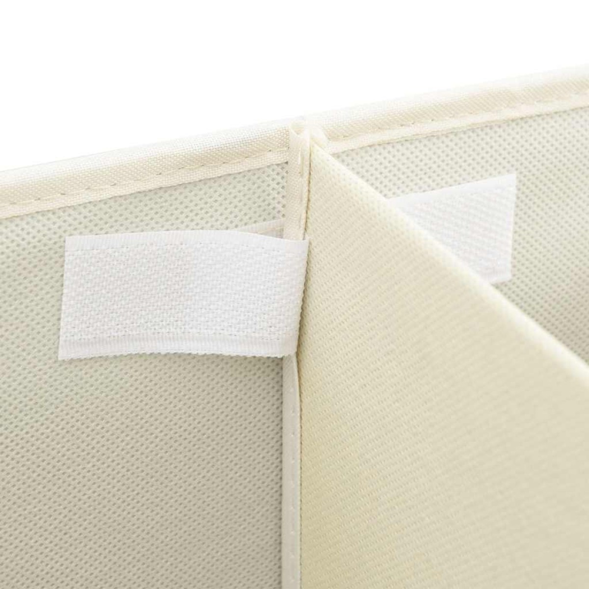vidaXL Κουτί Αποθήκευσης Κρεμ 50 x 30 x 25 εκ. Υφασμάτινο