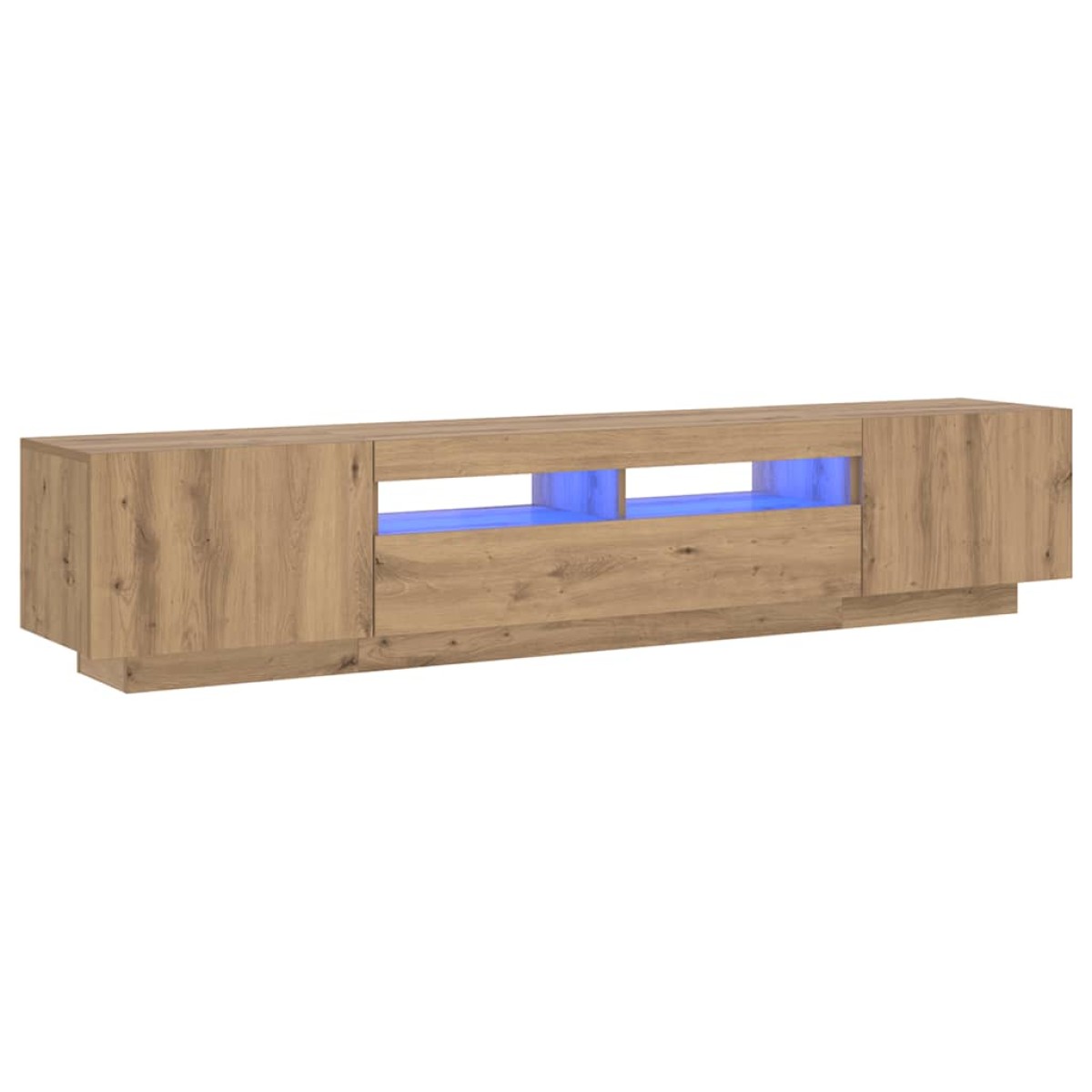 vidaXL Έπιπλο Τηλεόρασης με LED Αρτισιανή Δρυς 200x35x40 εκ Επεξ.Ξύλο