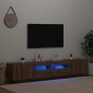 vidaXL Έπιπλο Τηλεόρασης με LED Αρτισιανή Δρυς 200x35x40 εκ Επεξ.Ξύλο