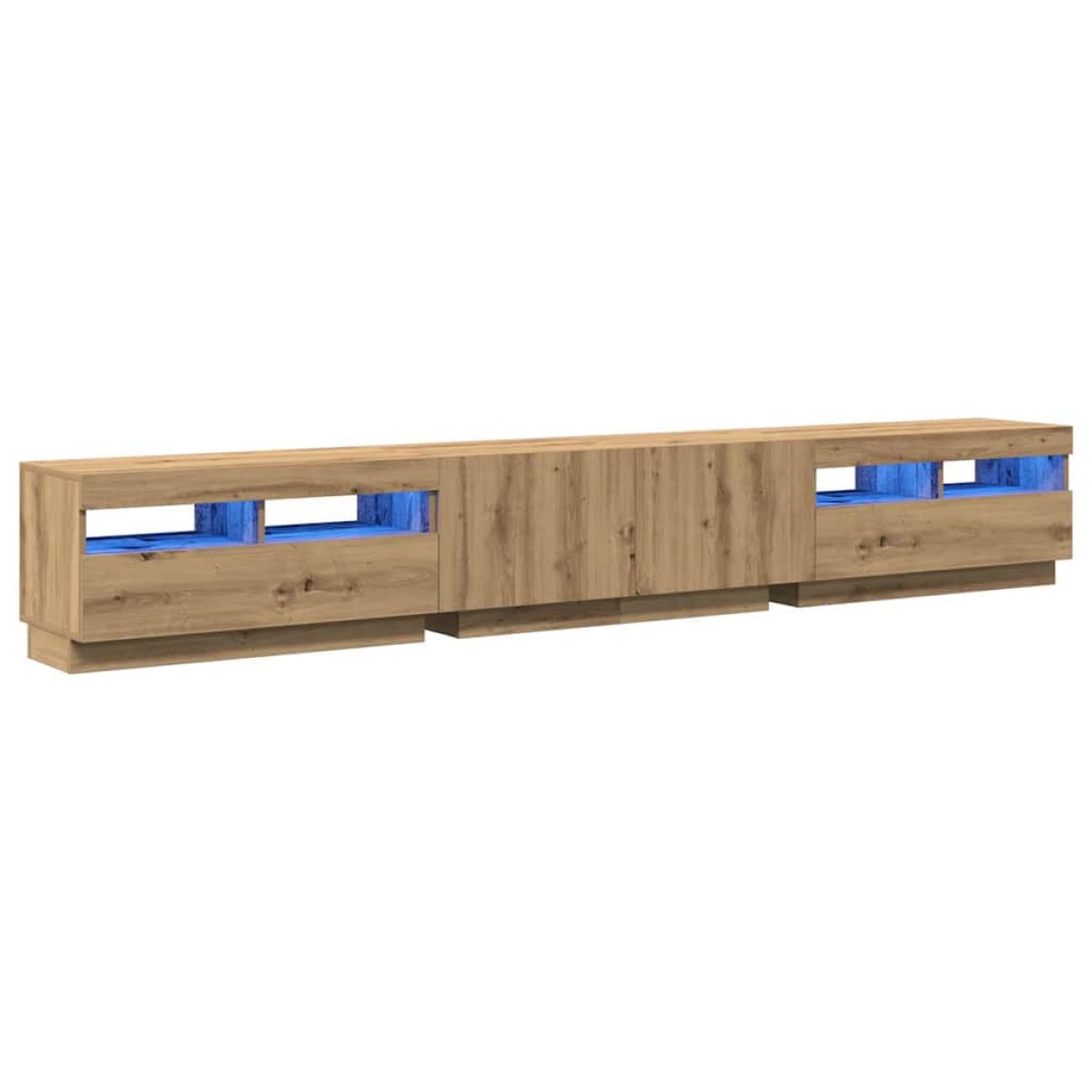 vidaXL Έπιπλο Τηλεόρασης με LED Αρτισιανή Δρυς 260x35x40 εκ Επεξ.Ξύλο