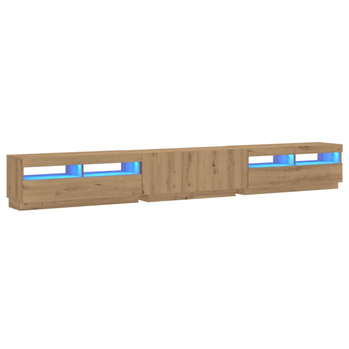 vidaXL Έπιπλο Τηλεόρασης με LED Αρτισιανή Δρυς 300x35x40 εκ Επεξ.Ξύλο