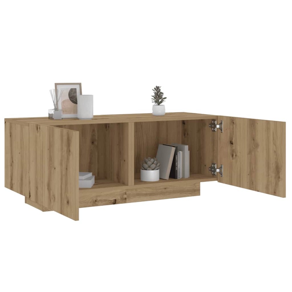 vidaXL Κομοδίνο τεχνίτης Δρυς 100x35x40 εκ. από Επεξεργασμένο Ξύλο