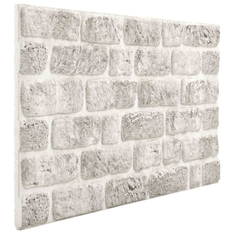 vidaXL Πάνελ τοίχου 10 τμχ. 100 x 50 cm Ανοιχτό γκρι Αφρός EPS