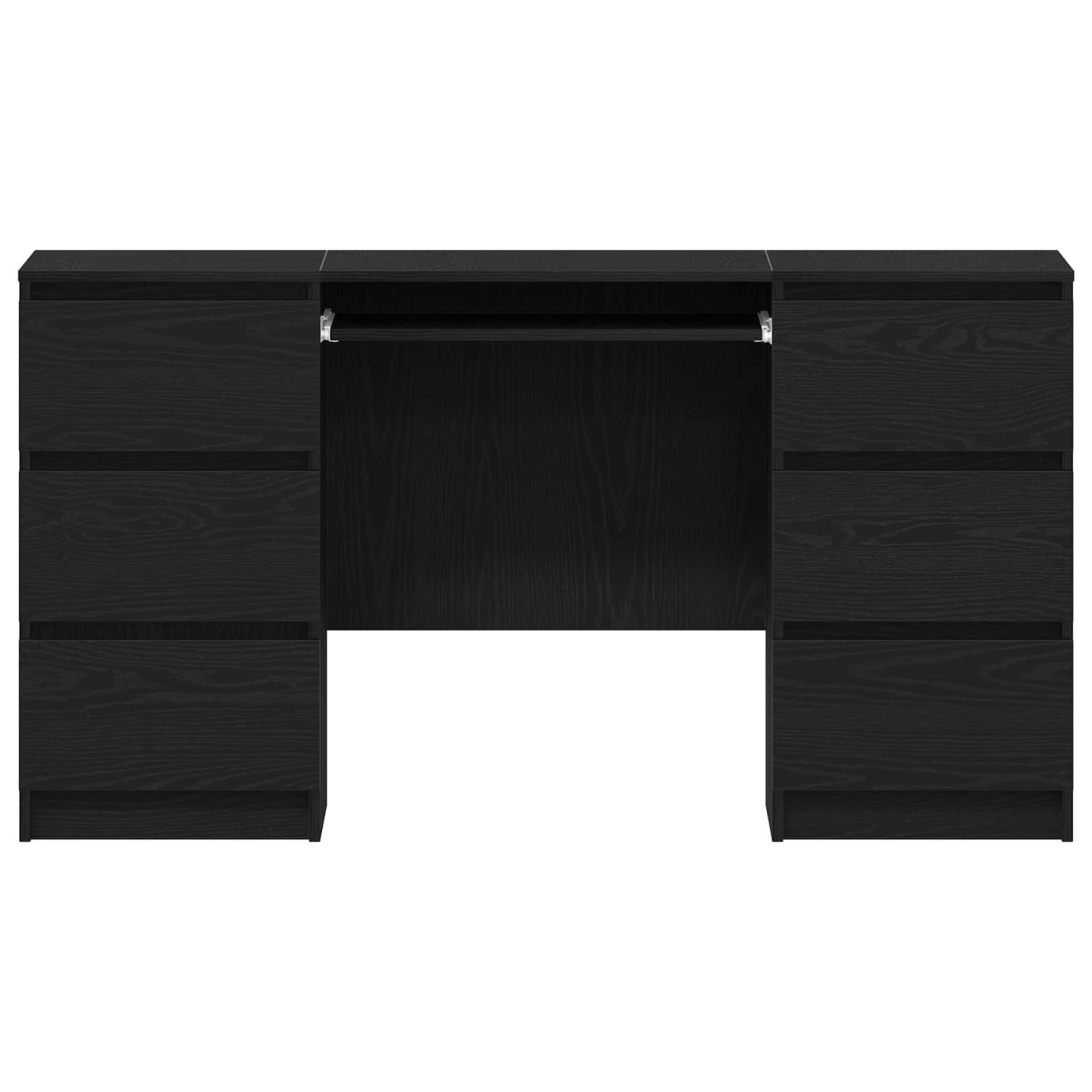 vidaXL Γραφείο Μαύρη Οξυά Επεξεργασμένο Ξύλο 140 x 50 x 76 εκ.
