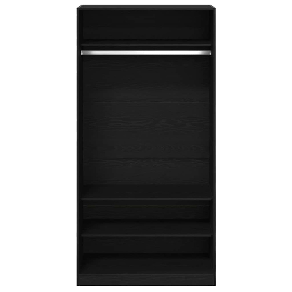 vidaXL Ντουλάπι Μαύρη Οξυά 100 x 50 x 200 cm Επεξεργασμένο Ξύλο